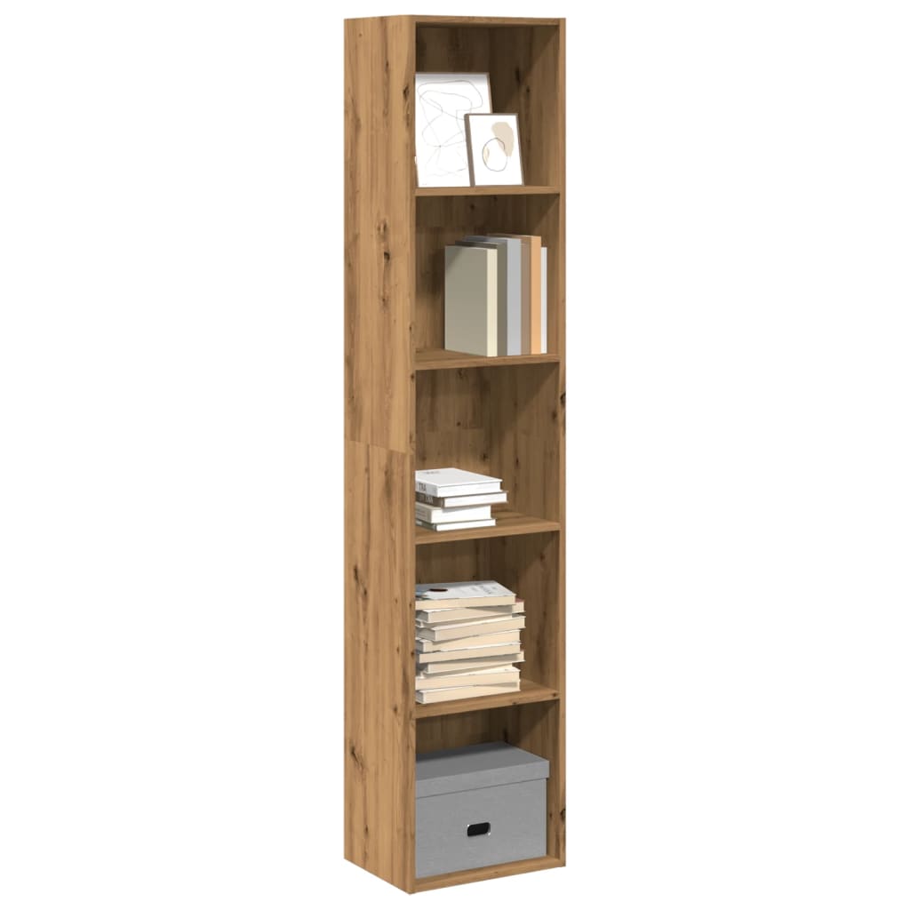 Boekenkast 60X30X Bewerkt Hout Artisanaal Eikenkleurig Artisian Oak