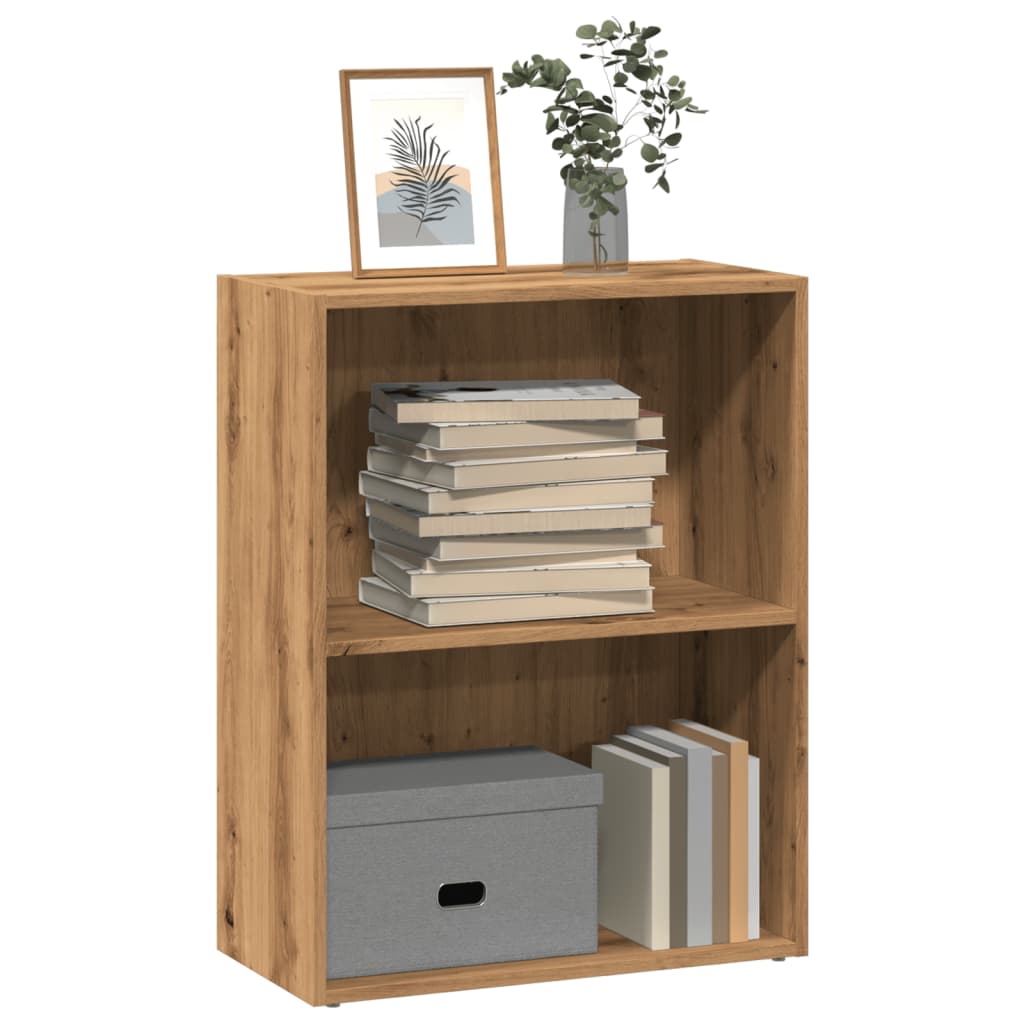 Boekenkast 60X30X Bewerkt Hout Artisanaal Eikenkleurig Artisian Oak