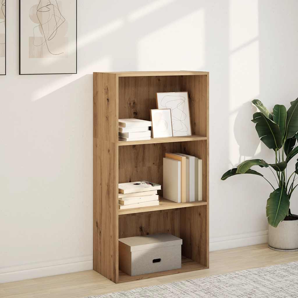 Boekenkast 60X30X Bewerkt Hout Artisanaal Eikenkleurig Artisian Oak