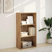 Boekenkast 60X30X Bewerkt Hout Artisanaal Eikenkleurig Artisian Oak