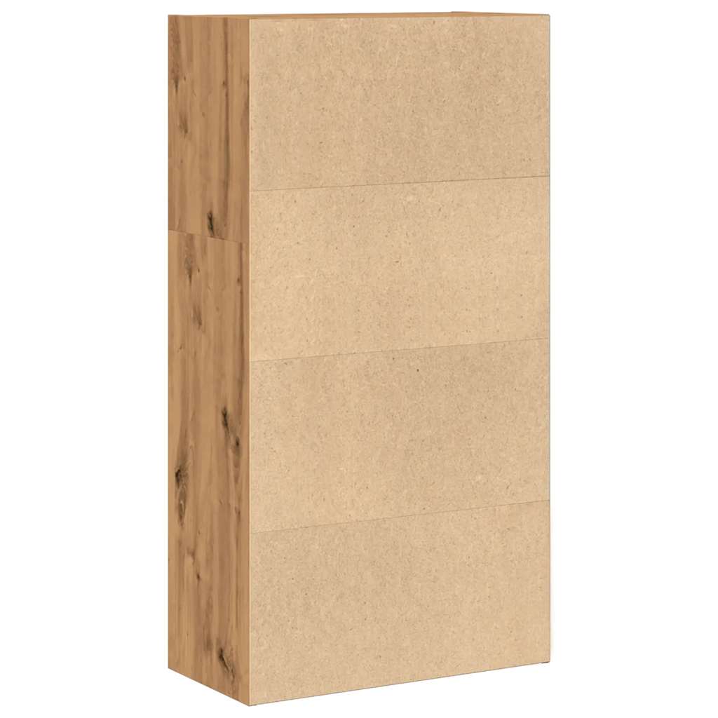 Boekenkast 60X30X Bewerkt Hout Artisanaal Eikenkleurig Artisian Oak