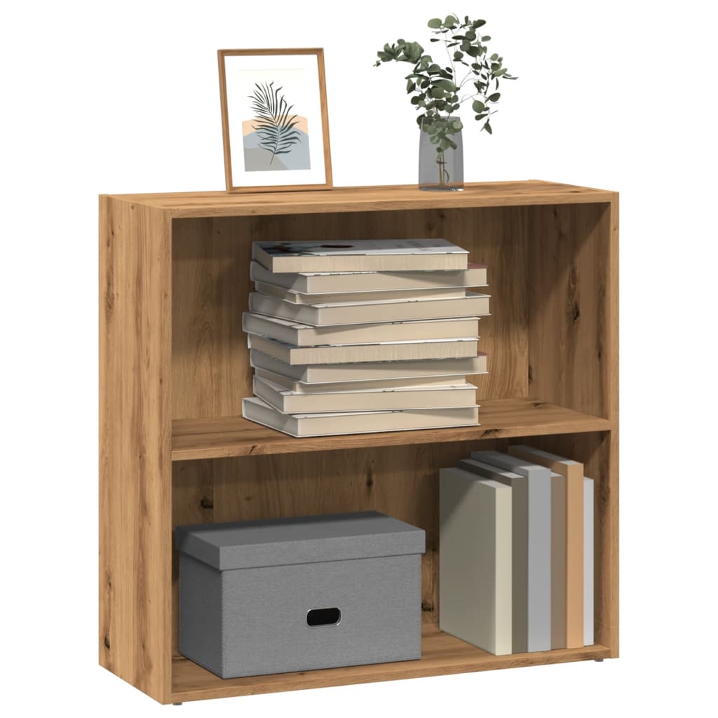 Boekenkast 60X30X Bewerkt Hout Artisanaal Eikenkleurig Artisian Oak