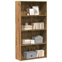 Boekenkast 60X30X Bewerkt Hout Artisanaal Eikenkleurig Artisian Oak