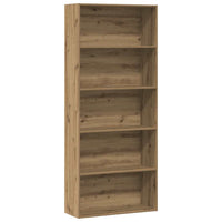 Boekenkast 60X30X Bewerkt Hout Artisanaal Eikenkleurig Artisian Oak