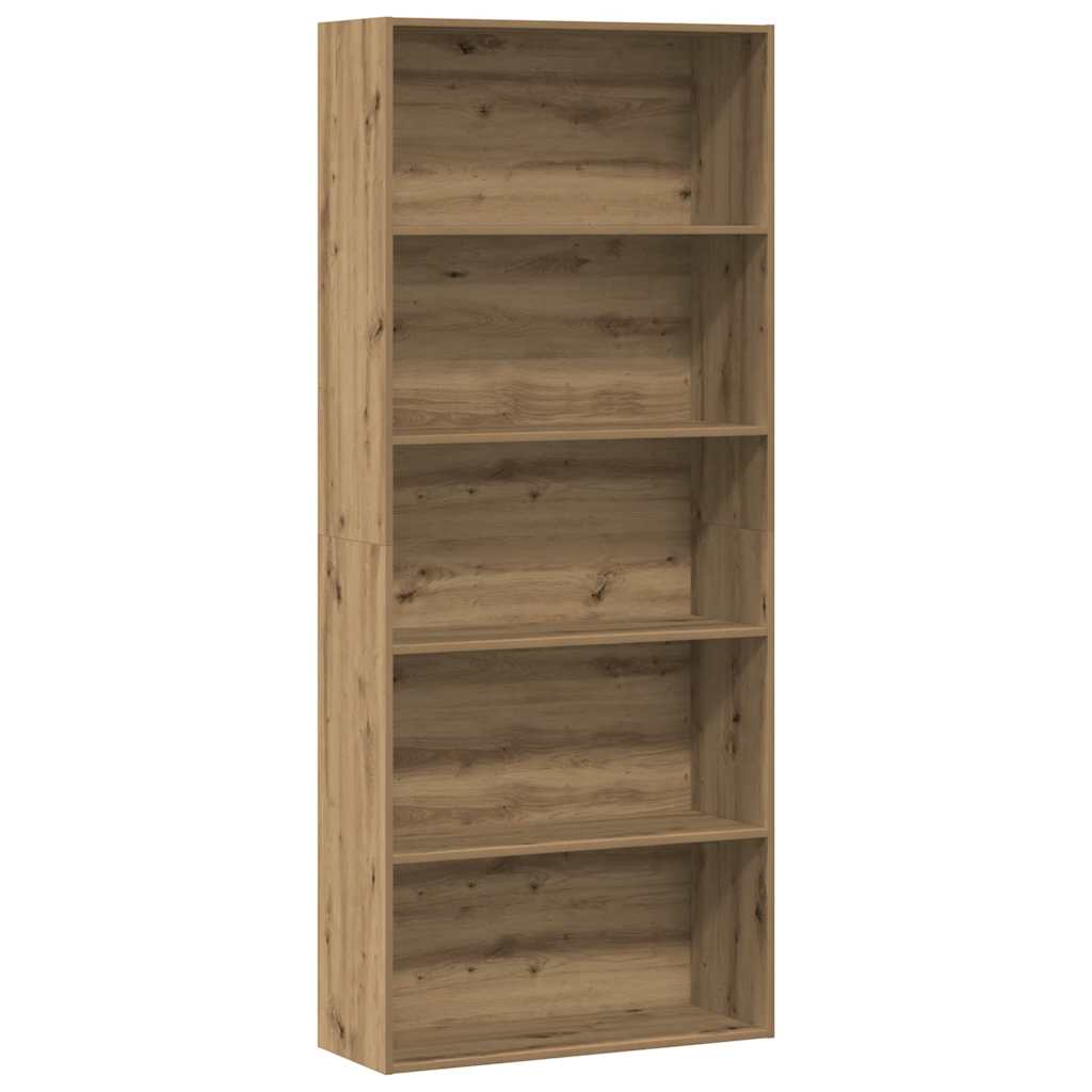 Boekenkast 60X30X Bewerkt Hout Artisanaal Eikenkleurig Artisian Oak
