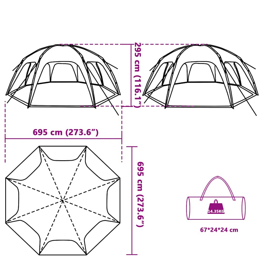 Partytent Waterdicht Grijs