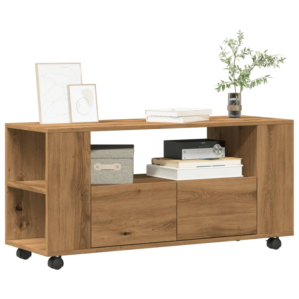 Tv-Meubel Wielen 102X34,5X43 Cm Spaanplaat Kleurig