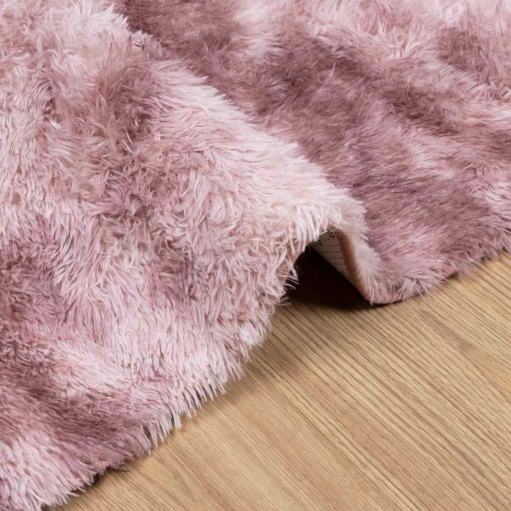 Hoogpolig Vloerkleed Navarra Polyester Stoffig Roze Dusty Pink