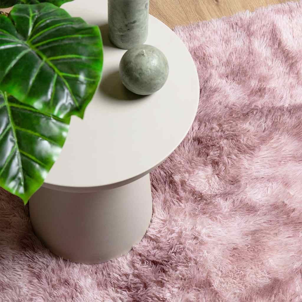 Hoogpolig Vloerkleed Navarra Polyester Stoffig Roze Dusty Pink