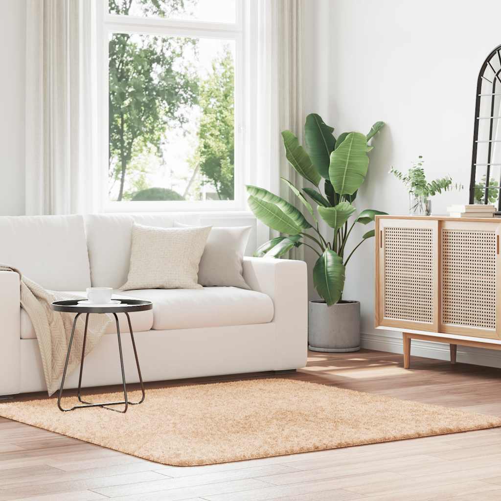 Hoogpolig Vloerkleed Navarra Polyester Beige