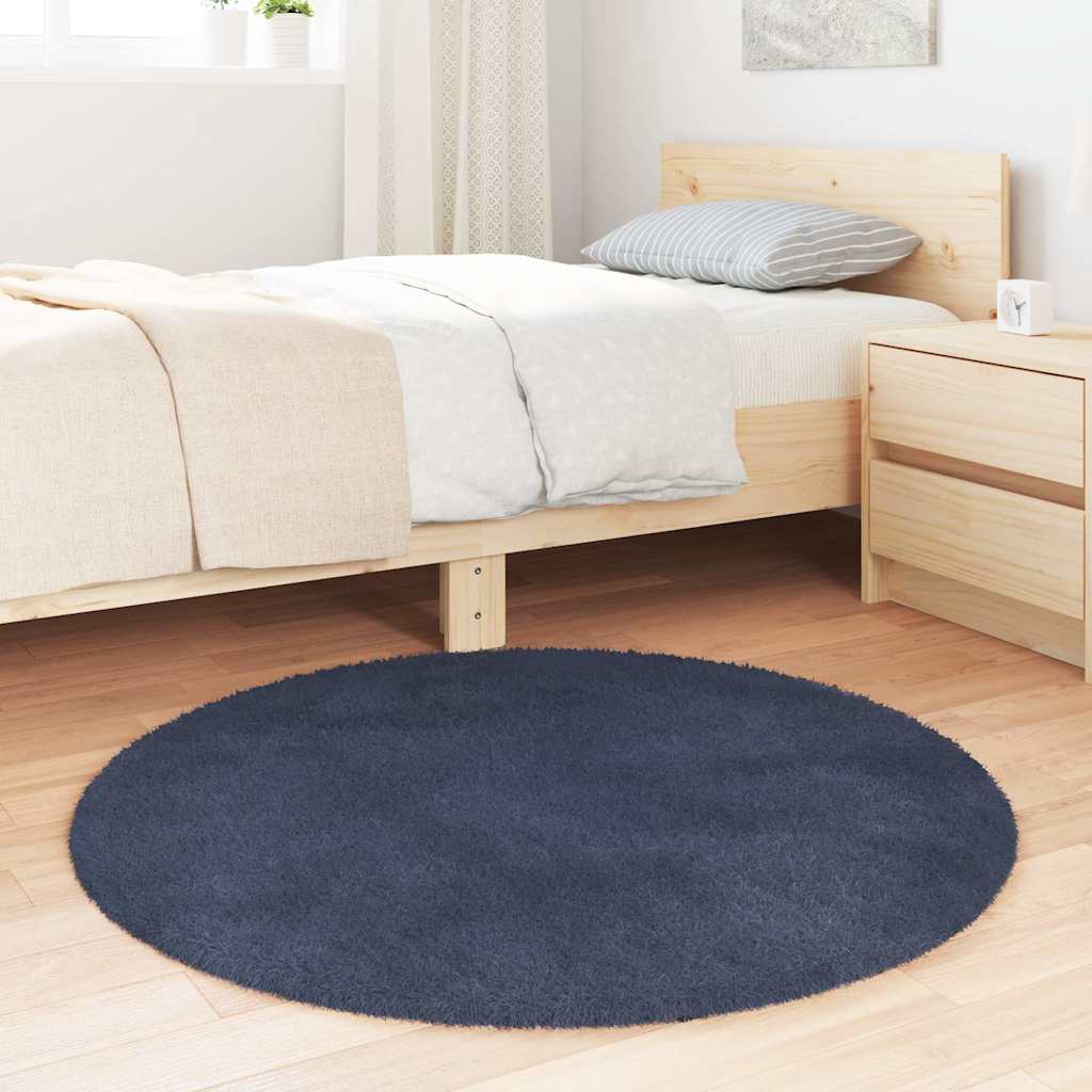 Hoogpolig Vloerkleed Navarra Polyester Marineblauw