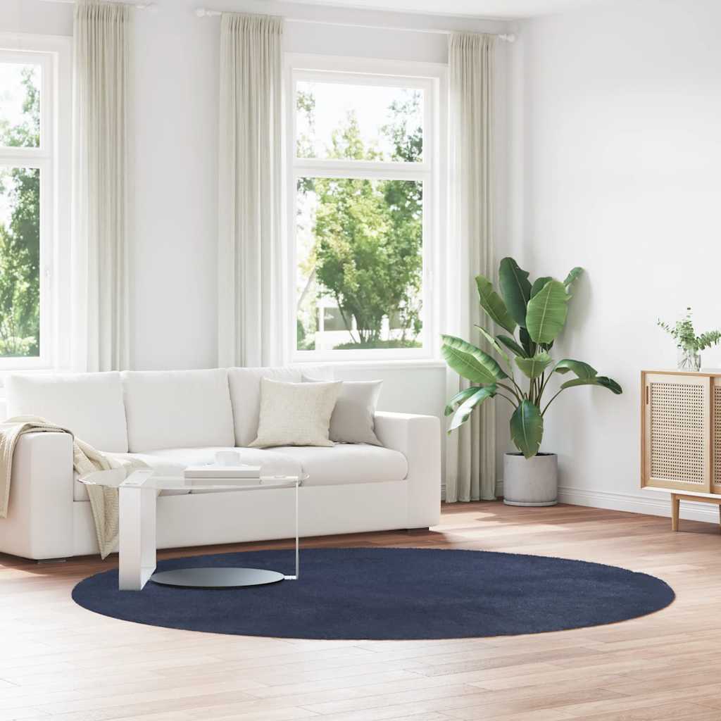 Hoogpolig Vloerkleed Navarra Polyester Marineblauw