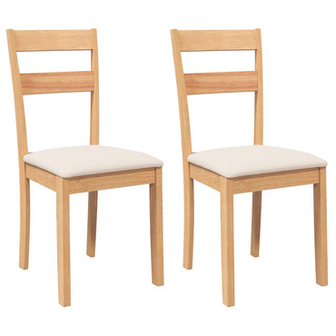 Eetkamerstoelen Met Kussens Massief Hout Naturel Rubber