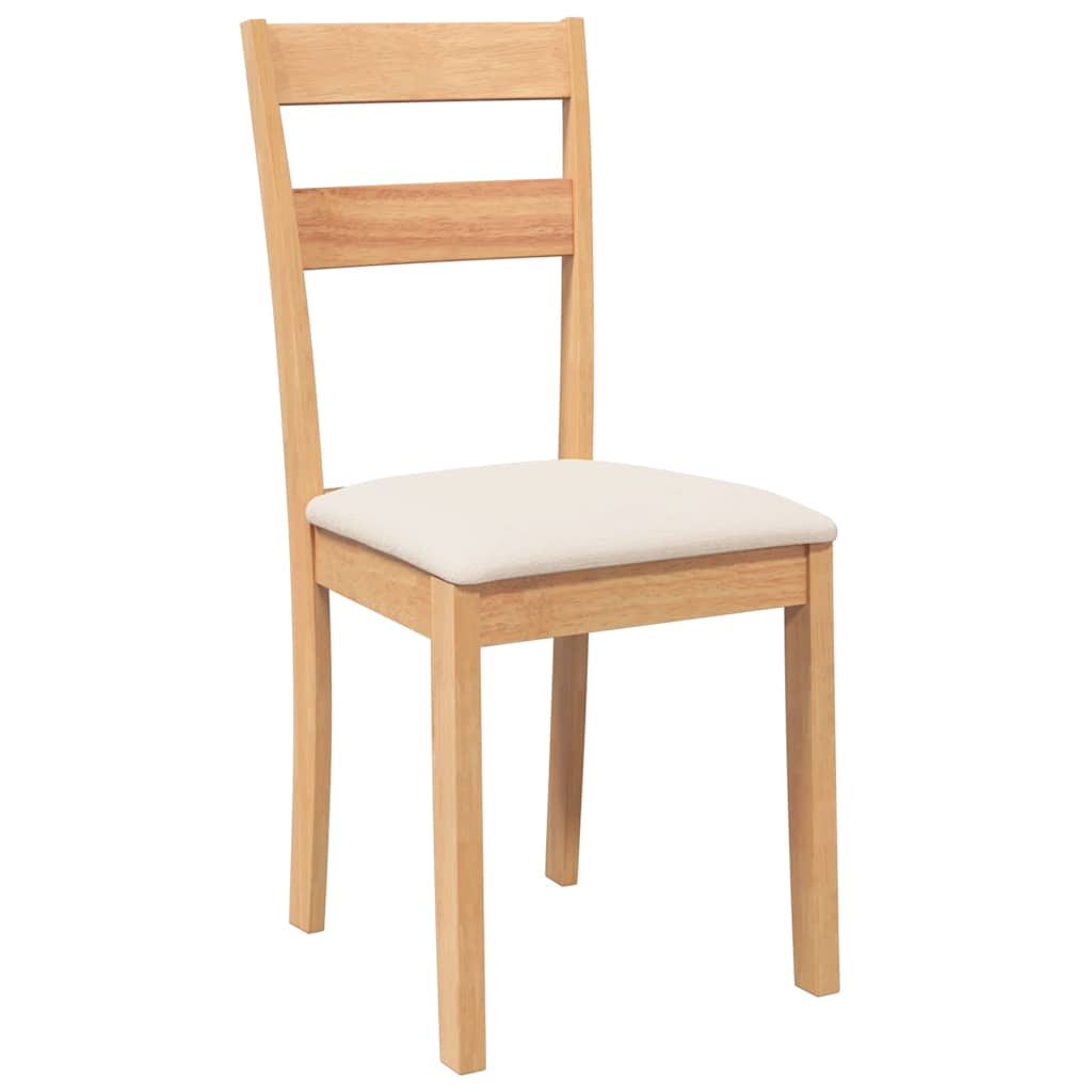 Eetkamerstoelen Met Kussens Massief Hout Naturel Rubber