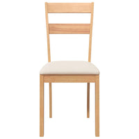Eetkamerstoelen Met Kussens Massief Hout Naturel Rubber