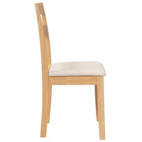 Eetkamerstoelen Met Kussens Massief Hout Naturel Rubber