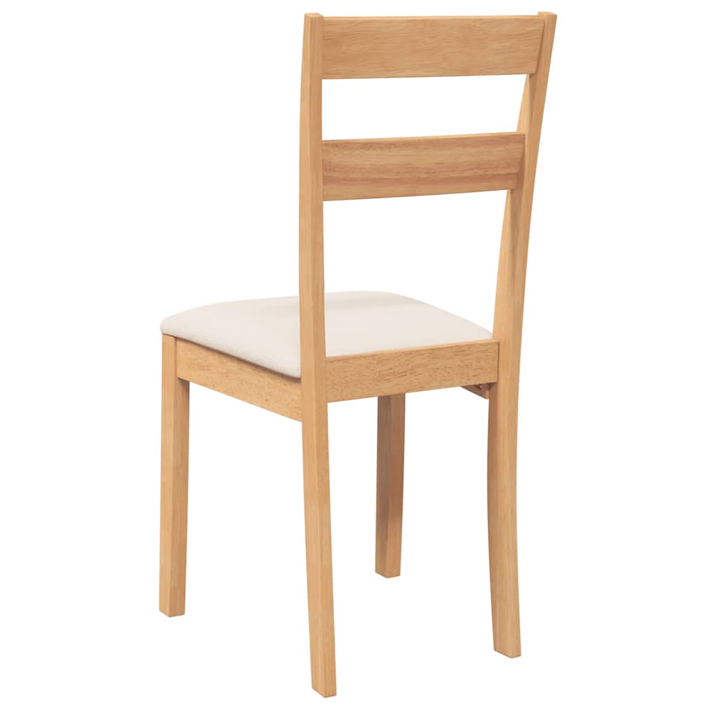 Eetkamerstoelen Met Kussens Massief Hout Naturel Rubber