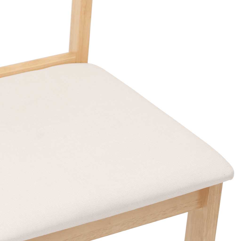 Eetkamerstoelen Met Kussens Massief Hout Naturel Rubber