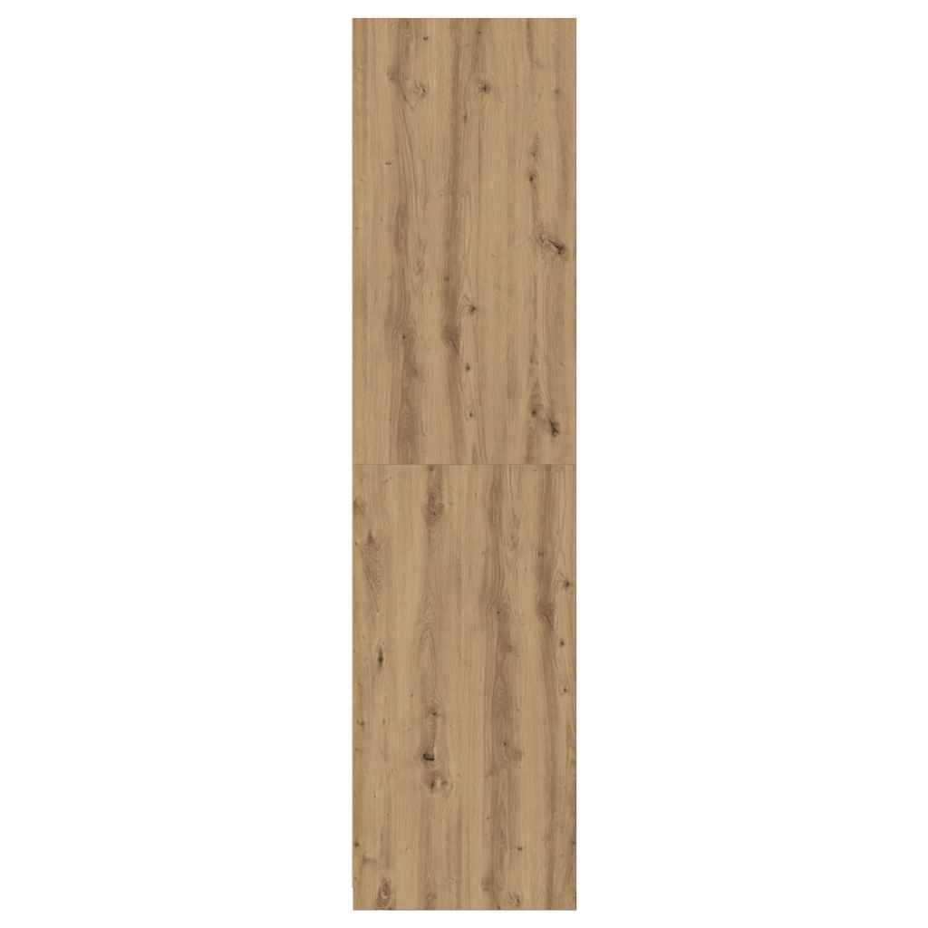 Kledingkast Bewerkt Hout Artisanaal Eikenkleurig