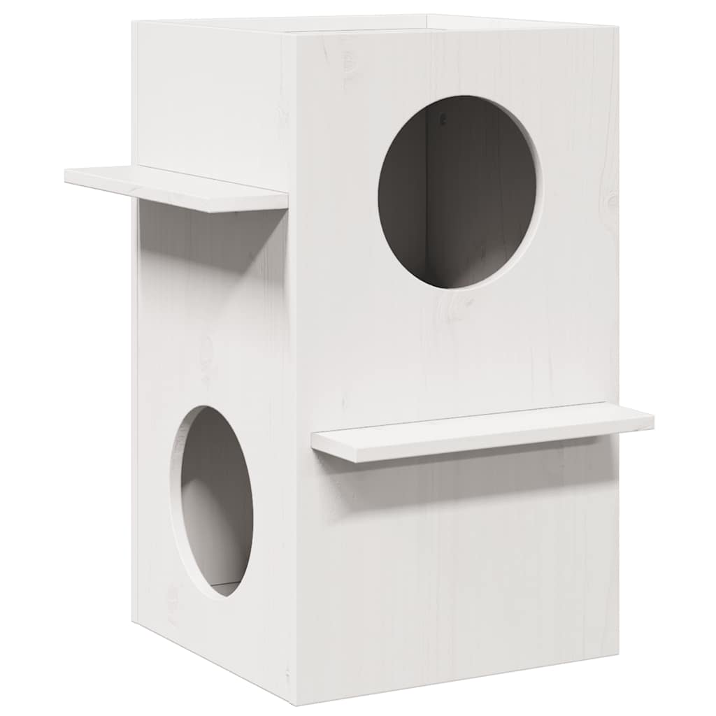 Kattenhuis 43X43X60 Cm Massief Grenenhout