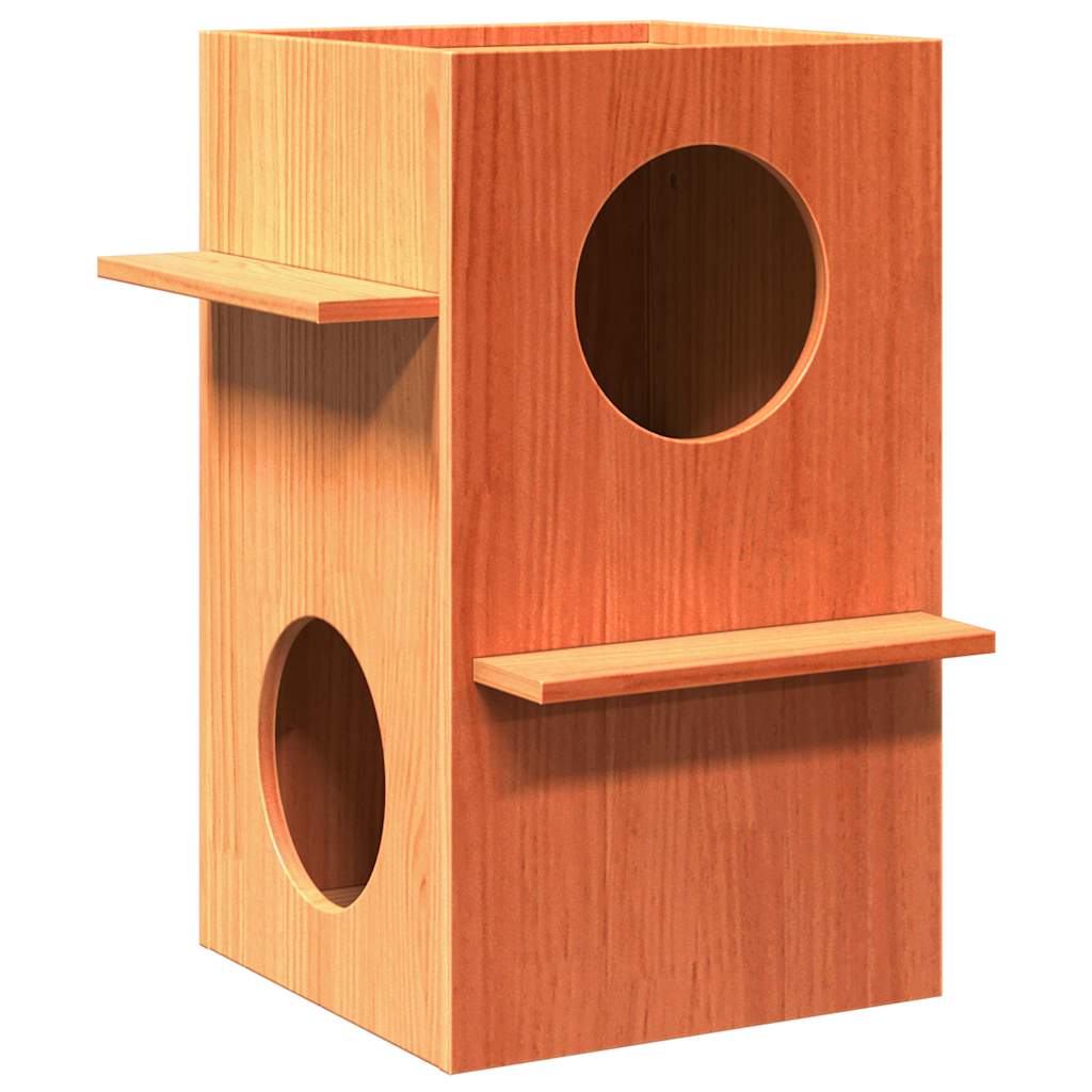 Kattenhuis 43X43X60 Cm Massief Grenenhout
