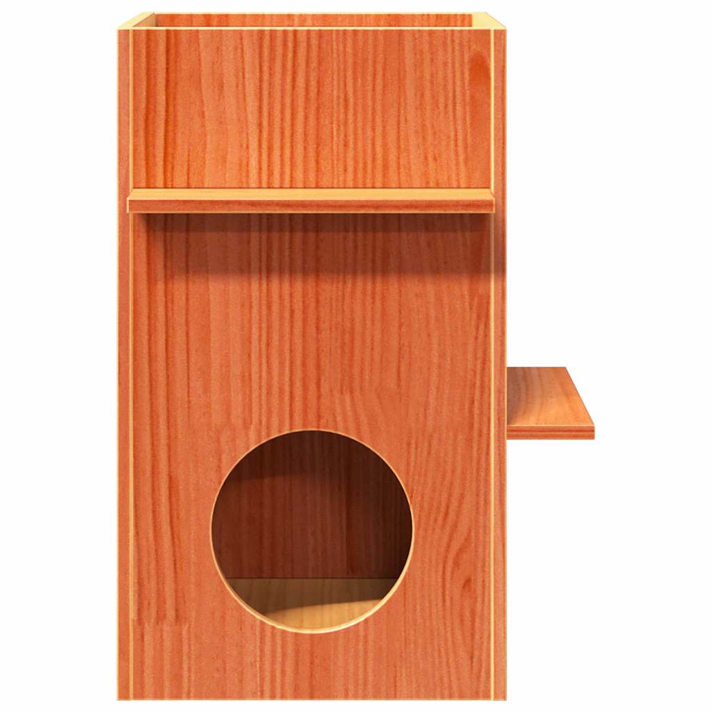 Kattenhuis 43X43X60 Cm Massief Grenenhout