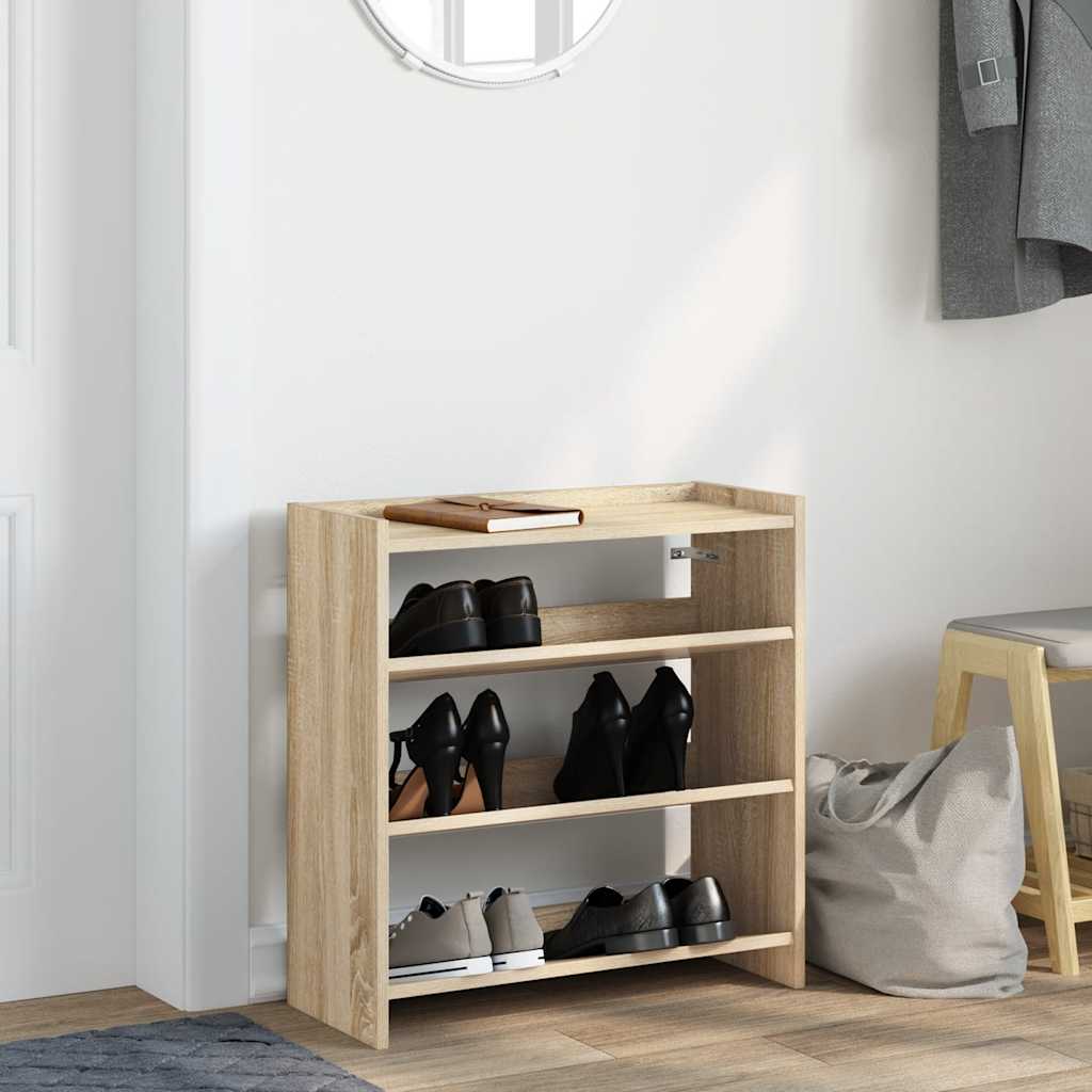 Schoenenrek 60X25X Bewerkt Hout Kleurig Sonoma Eiken