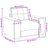 Fauteuil Wolgrijs 100X78X80 Cm Stof