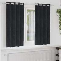 Verduisterende Gordijnen 2 Pcs Fluweel Zwart