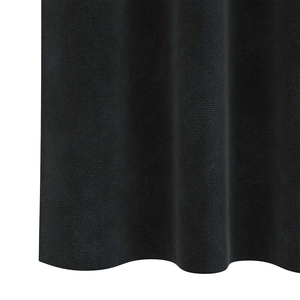 Verduisterende Gordijnen 2 Pcs Fluweel Zwart