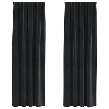 Verduisterende Gordijnen 2 Pcs Fluweel Zwart