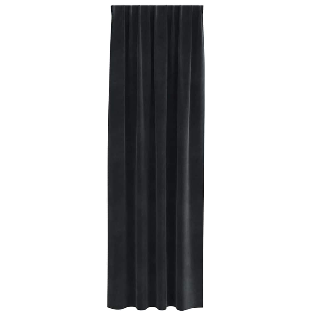 Verduisterende Gordijnen 2 Pcs Fluweel Zwart