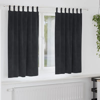 Verduisterende Gordijnen 2 Pcs Fluweel Zwart