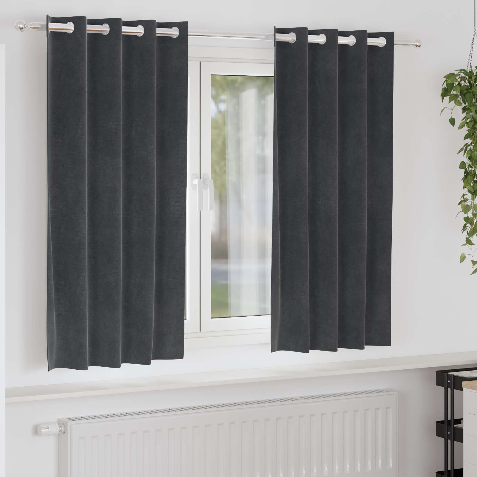 Verduisterende Gordijnen 2 Pcs Fluweel Lichtgrijs