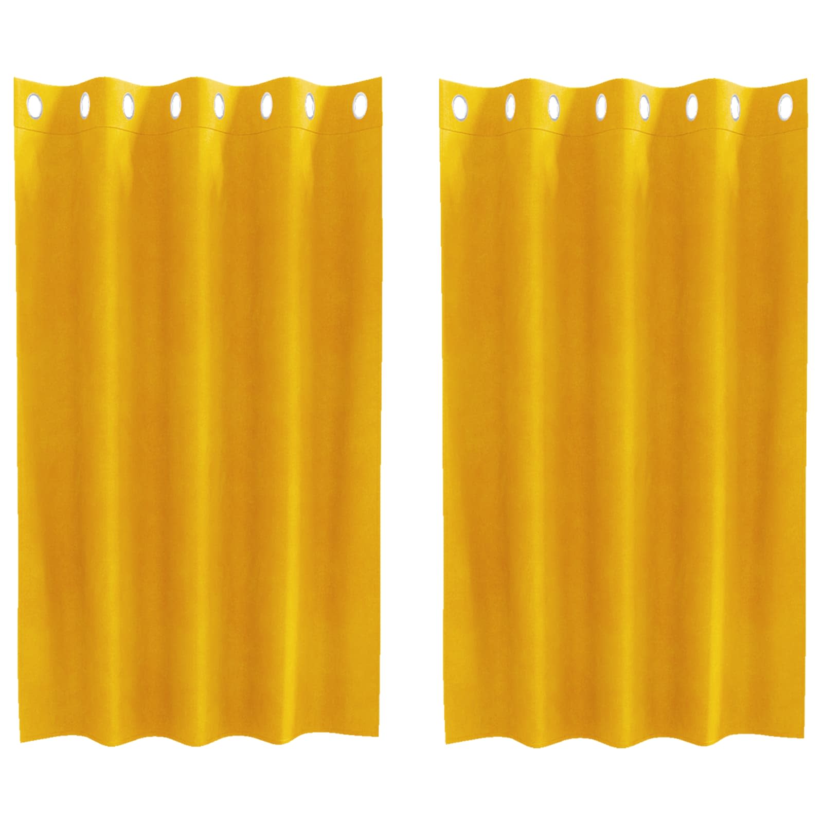 Verduisterende Gordijnen 2 Pcs Fluweel Mosterdgeel