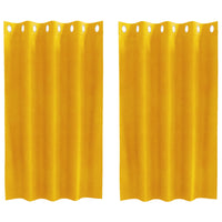 Verduisterende Gordijnen 2 Pcs Fluweel Mosterdgeel