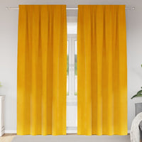 Verduisterende Gordijnen 2 Pcs Fluweel Mosterdgeel