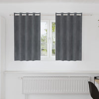 Verduisterende Gordijnen 2 Pcs Fluweel Lichtgrijs