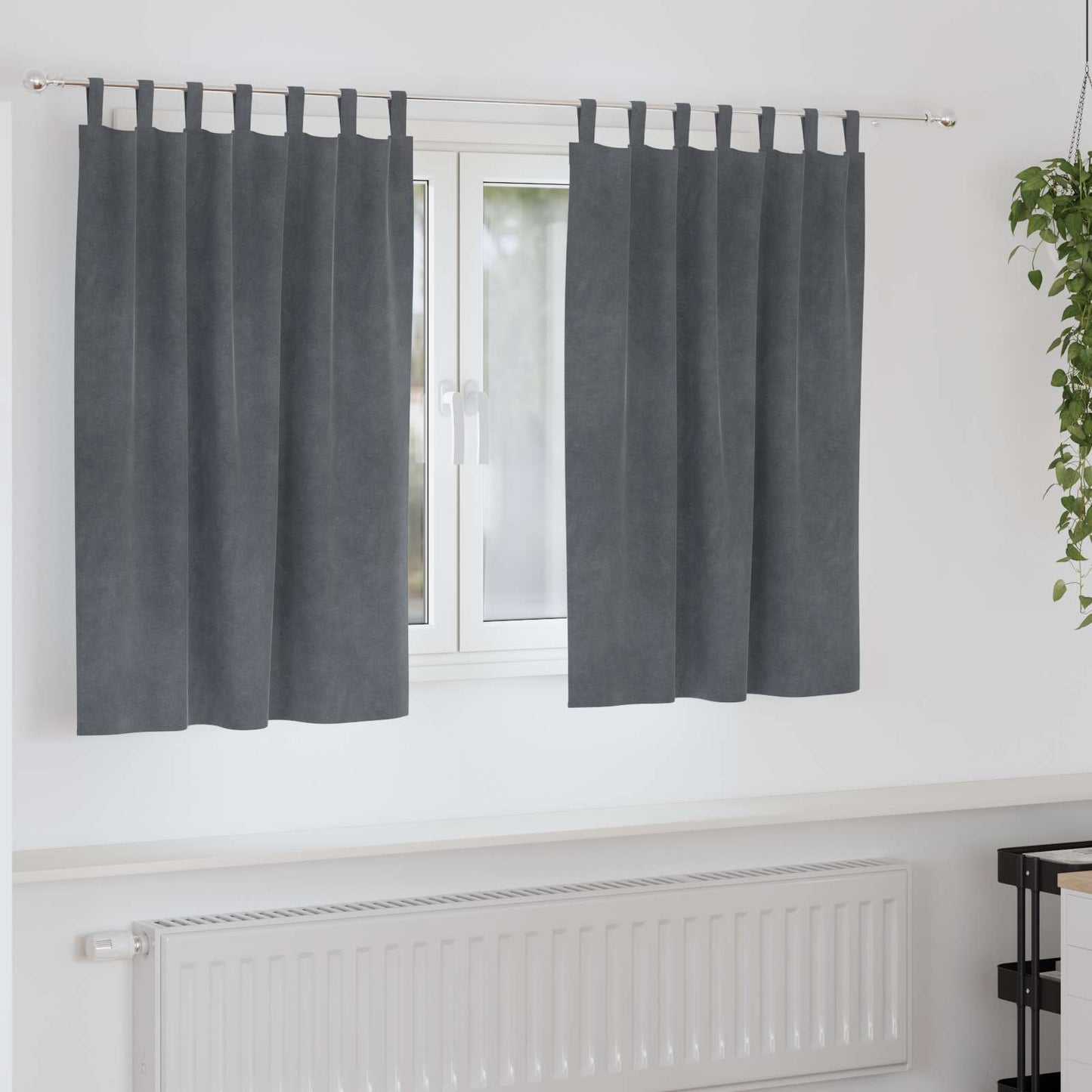 Verduisterende Gordijnen 2 Pcs Fluweel Lichtgrijs