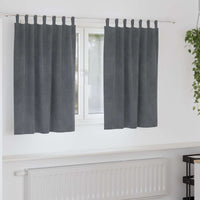 Verduisterende Gordijnen 2 Pcs Fluweel Lichtgrijs