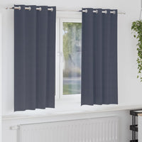 Zwart-Out Gordijnen Met Ringen 2 Pcs 140 X Antraciet