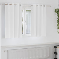 Zwart-Out Gordijnen Met Ringen 2 Pcs Helder Wit 140 X Zuiverwit