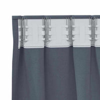 Zwart-Out Gordijnen Met Ringen 2 Pcs 140 X Antraciet