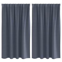 Zwart-Out Gordijnen Met Ringen 2 Pcs 140 X Antraciet