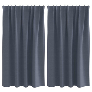 Zwart-Out Gordijnen Met Ringen 2 Pcs 140 X Antraciet