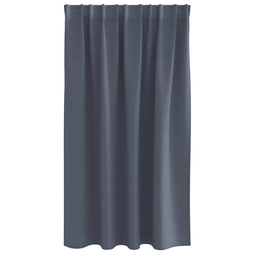 Zwart-Out Gordijnen Met Ringen 2 Pcs 140 X Antraciet