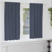 Zwart-Out Gordijnen Met Ringen 2 Pcs 140 X Antraciet