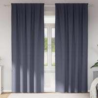 Zwart-Out Gordijnen Met Ringen 2 Pcs 140 X Antraciet