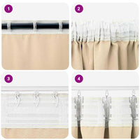 Zwart-Out Gordijnen Met Ringen 2 Pcs 140 X Crème