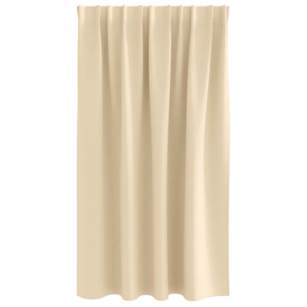 Zwart-Out Gordijnen Met Ringen 2 Pcs 140 X Crème